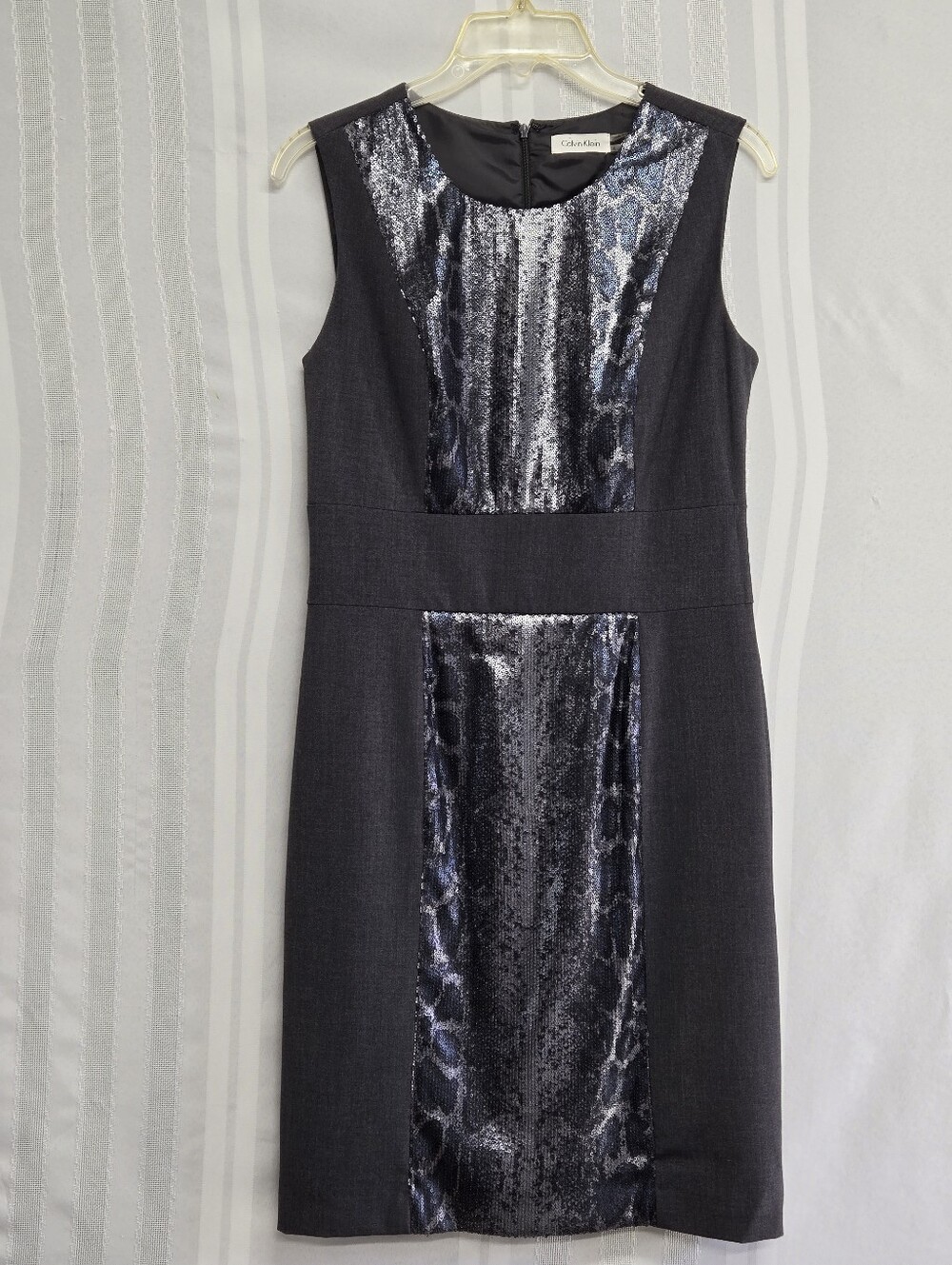 CALVIN KLEIN BLACK SEQUIN DRESS SIZE 4